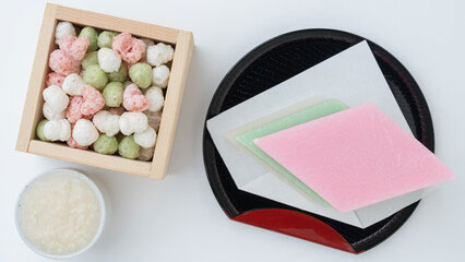 ひなまつりの食べ物の写真