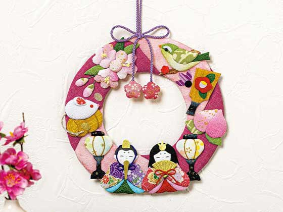 押絵飾り・お雛様のリース