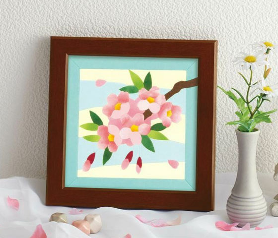 和紙のあとり絵・零れ桜