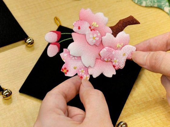 製作中の手元のアップ