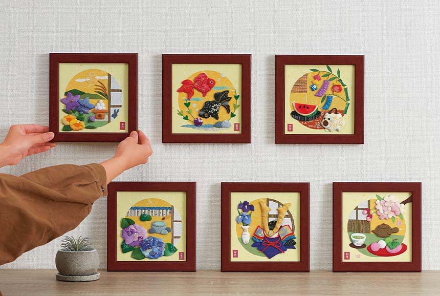 【再入荷！】 桃太郎と仲間たち 押絵 額縁飾り 子どもの日 - つつか 子どもの日