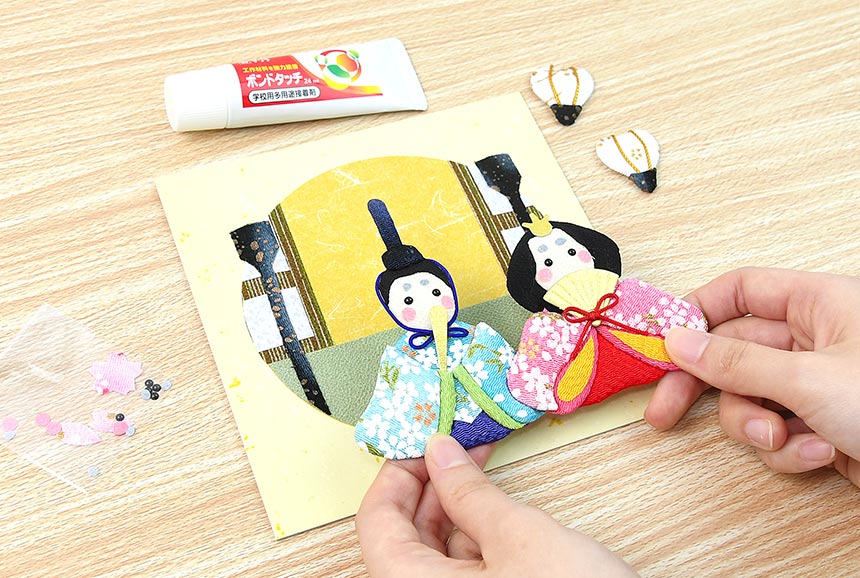 五節の舞　雅楽　押絵 押絵ごよみ・三月（桃の節句）｜株式会社さくらほりきり