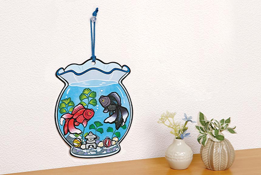 シールはり絵・金魚鉢｜株式会社さくらほりきり