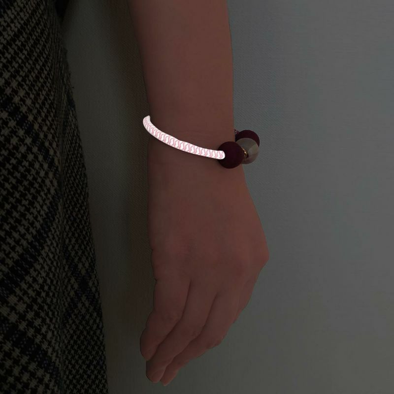 絹の巻玉ブレスレット(ルビー)|株式会社さくらほりきり 絹の巻玉ブレスレット(ルビー)|株式会社さくらほりきり
