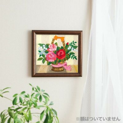 刺繍糸の絵・夫婦メジロと桜｜株式会社さくらほりきり