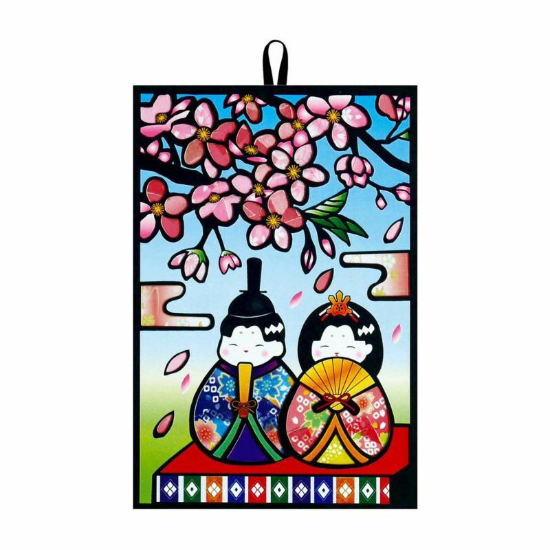剪紙貼紙藝術・桃雛