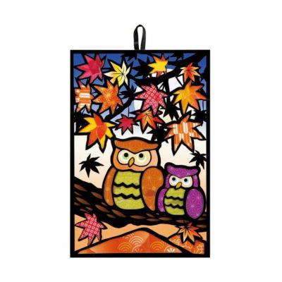 フクロウの貼り絵 - メルカリ