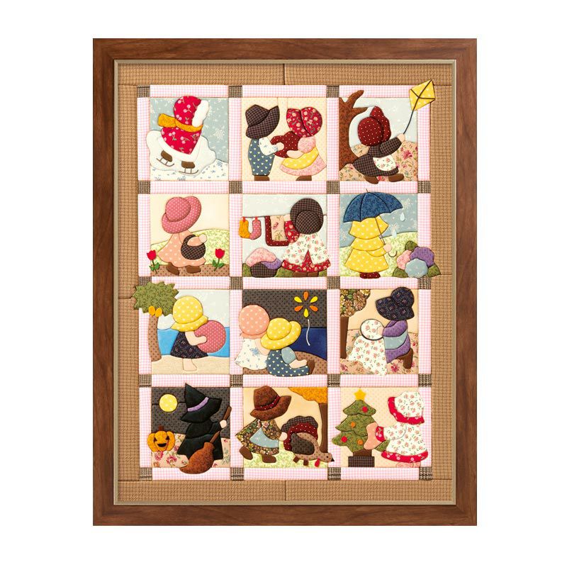 きめこみ、押し絵の4点 （押絵飾り・冬雪のリース｜株式会社