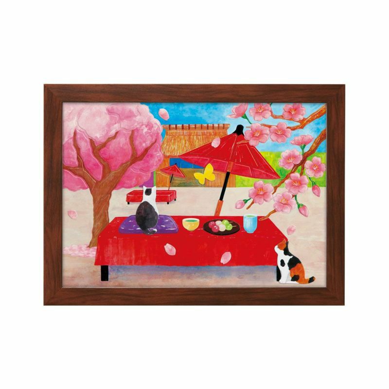 シールはり絵・猫の四季（お花見）｜株式会社さくらほりきり