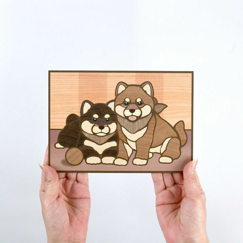 天然木のさくらあーと・柴犬｜株式会社さくらほりきり