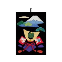 型抜きアート・富士山と兜飾り