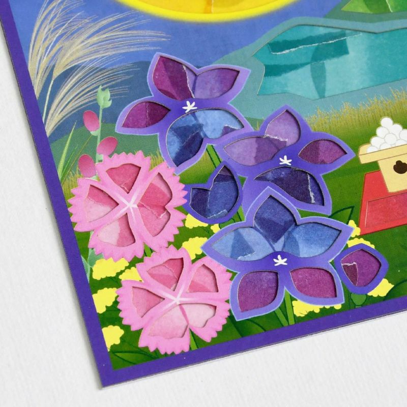 シールちぎりあ～と・餅つきうさぎと秋の花(9月)｜株式会社