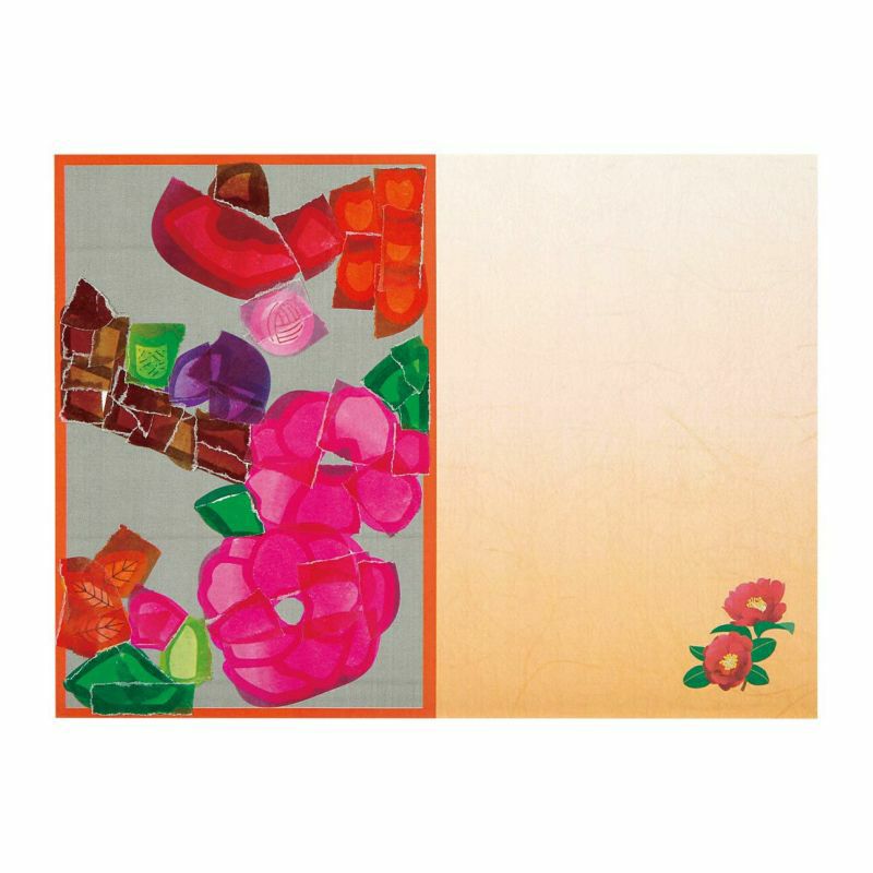 手作り押絵の壁飾り『山茶花(白)』 押花 コースター<山茶花・椿> | toumei online store