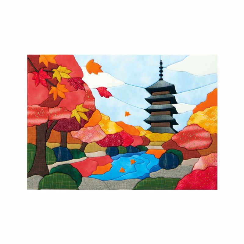 細緻特大・紅葉與五重塔