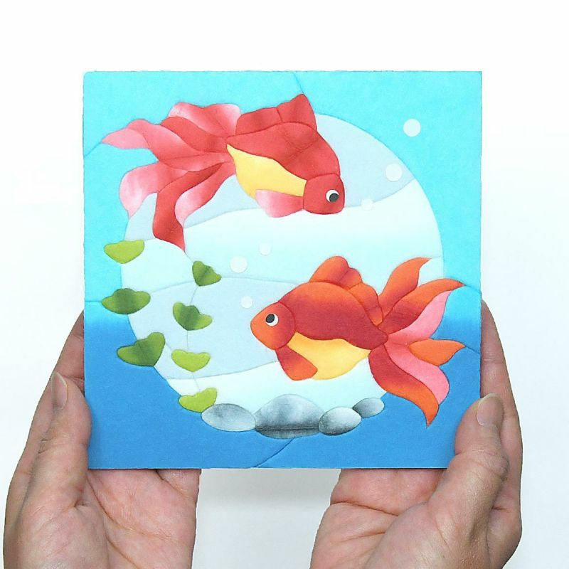 和紙のあとり絵・流麗金魚｜株式会社さくらほりきり
