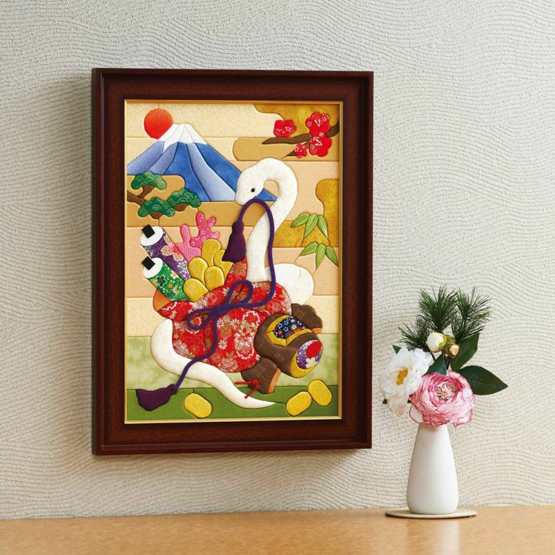 パッチワークタペストリー 花瓶の花(チューリップ) めんどい