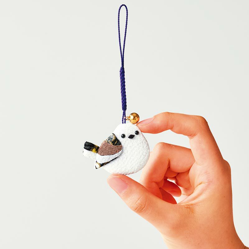 ちりめん根付・シマエナガ｜株式会社さくらほりきり