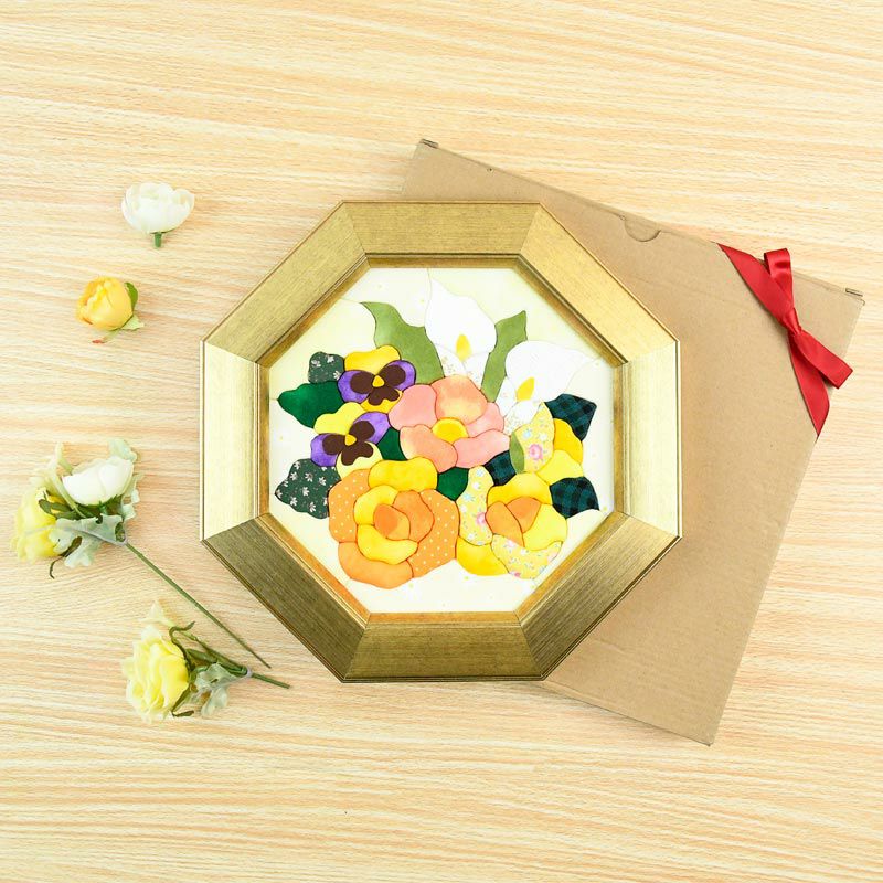 季節のモチーフとお花を楽しむ　簡単きめこみ　　向日葵と金魚 季節のモチーフとお花を楽しむかんたんきめこみ 向日葵と金魚