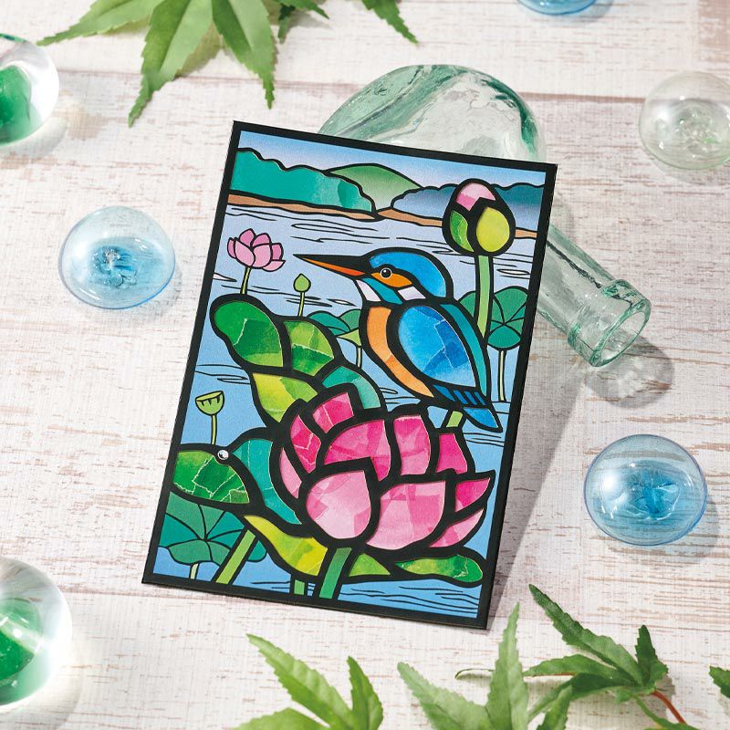 涼しげな切り絵風の絵柄が素敵です