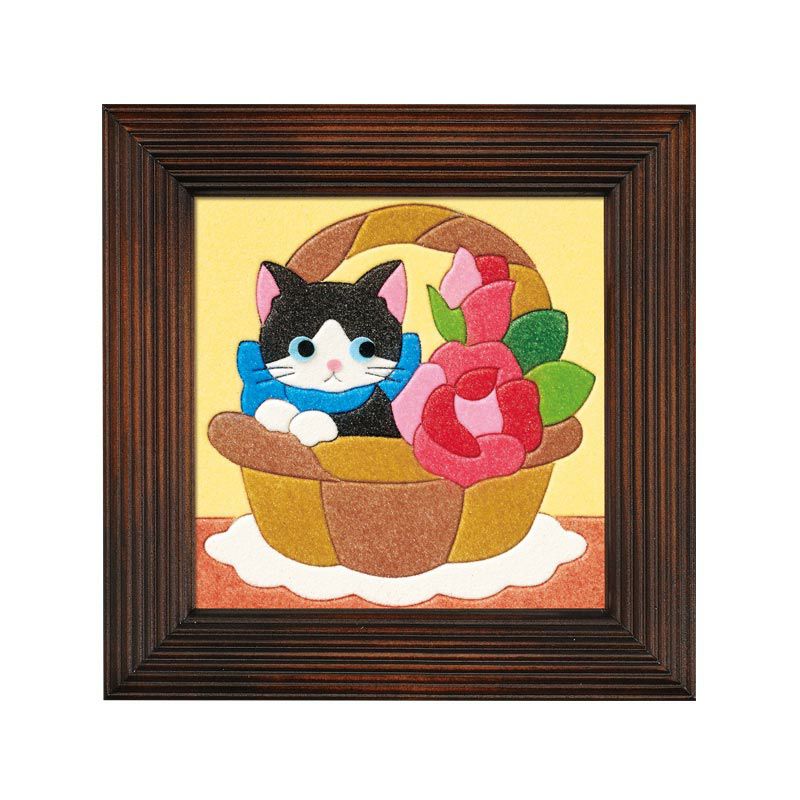 パウダーアート・子猫とバスケット｜株式会社さくらほりきり
