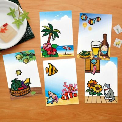 季節のご挨拶におすすめの5枚1組のおたよりセット
