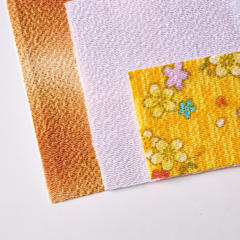 色鮮やかな国産ちりめん布を10枚使用しています