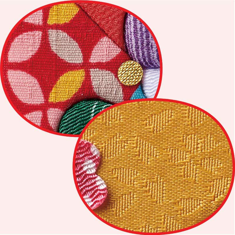 「円満」や「調和」を意味する七宝柄と「繁栄」や「豊かさ」を意味する桜柄