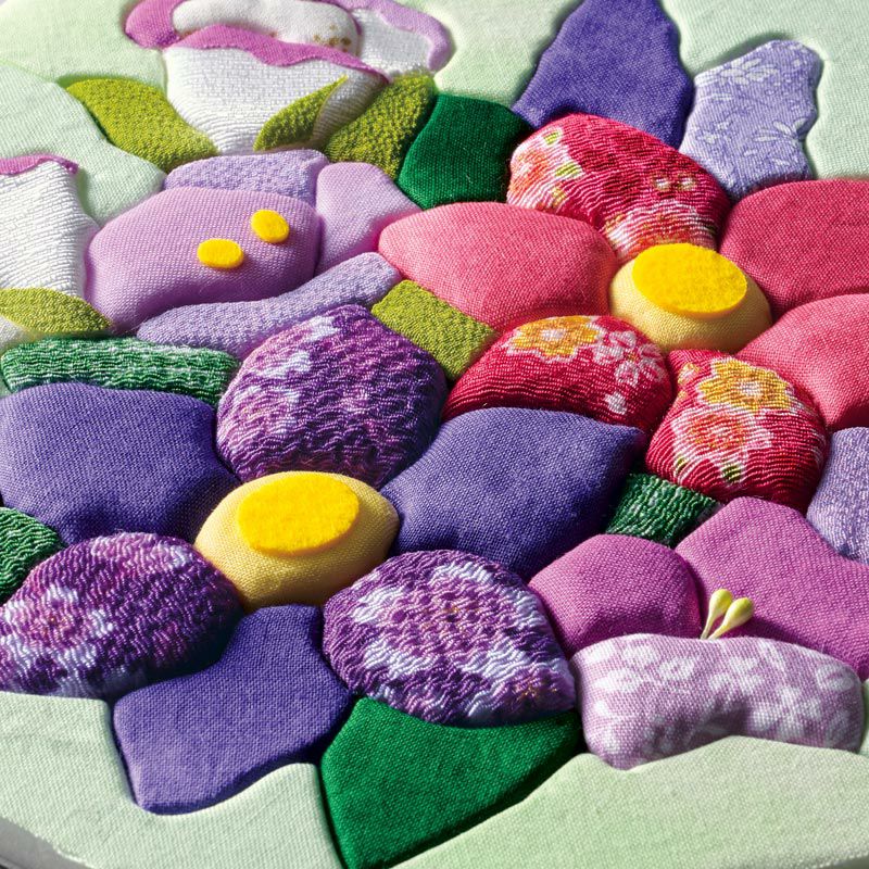 パッチワークキルト風の立体感のある仕上がり