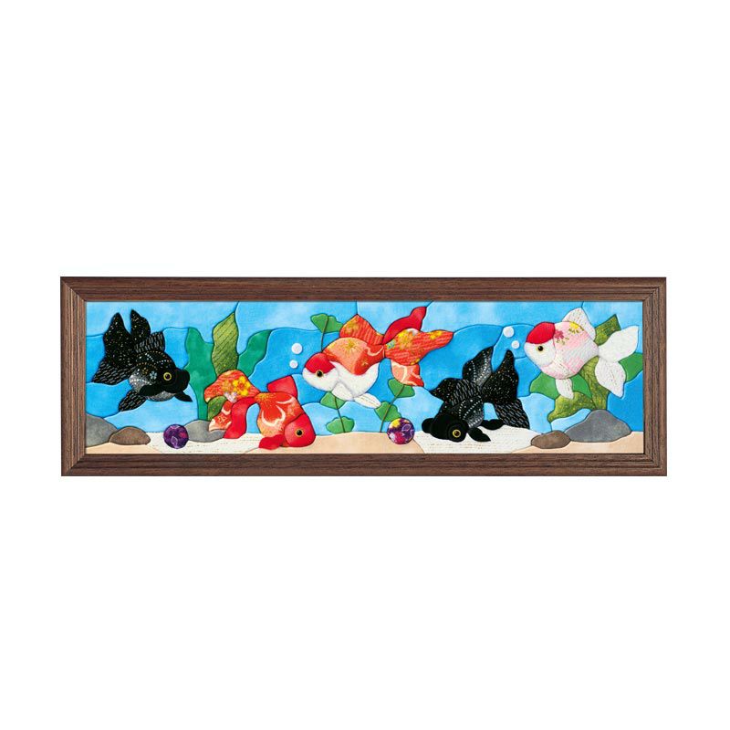季節のモチーフとお花を楽しむ　簡単きめこみ　　向日葵と金魚 季節のモチーフとお花を楽しむかんたんきめこみ - メルカリ