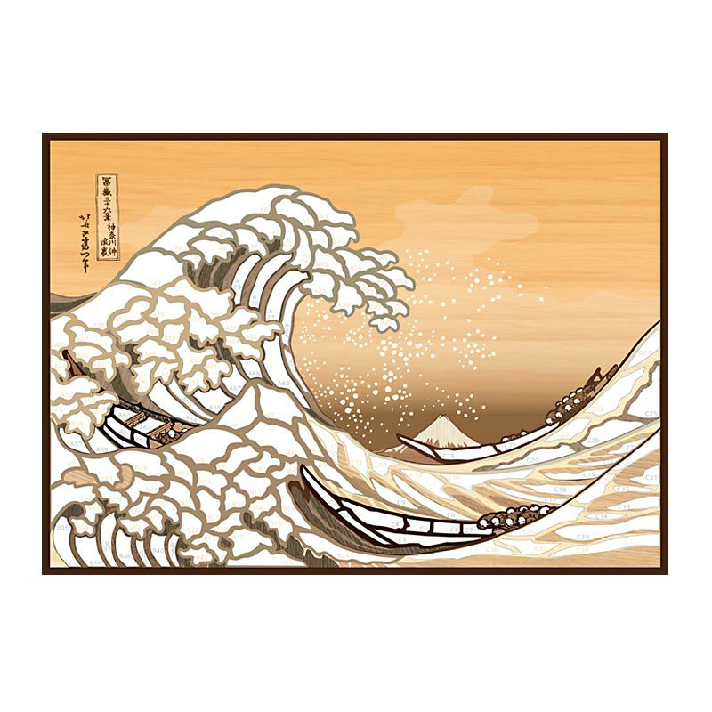 細かい部分はあらかじめ下絵に印刷済み