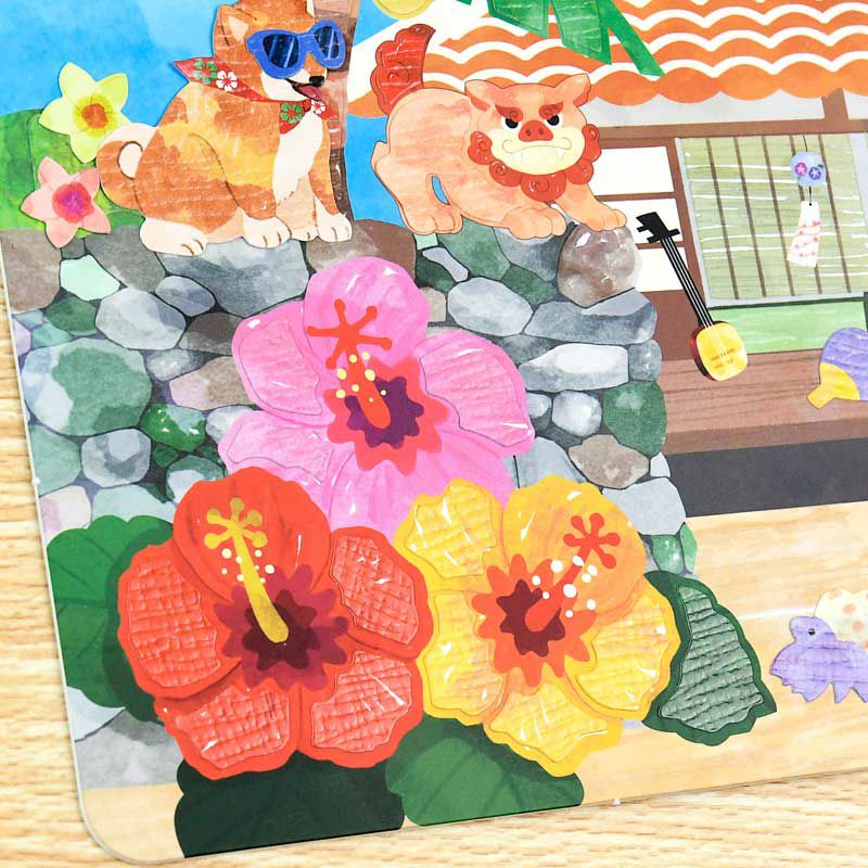 手書きされた水彩調の温かいタッチ