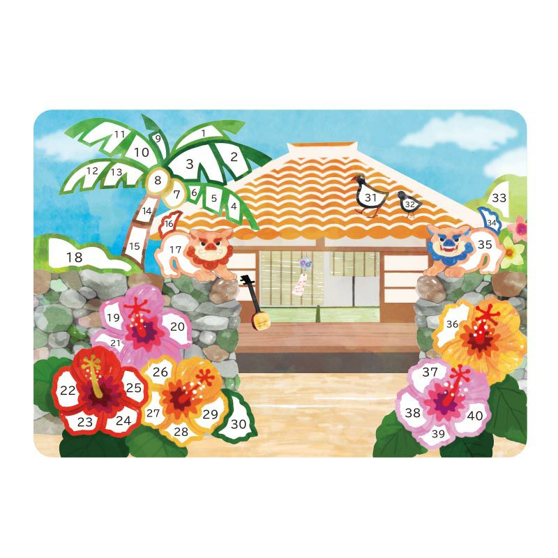 シールを貼る下絵