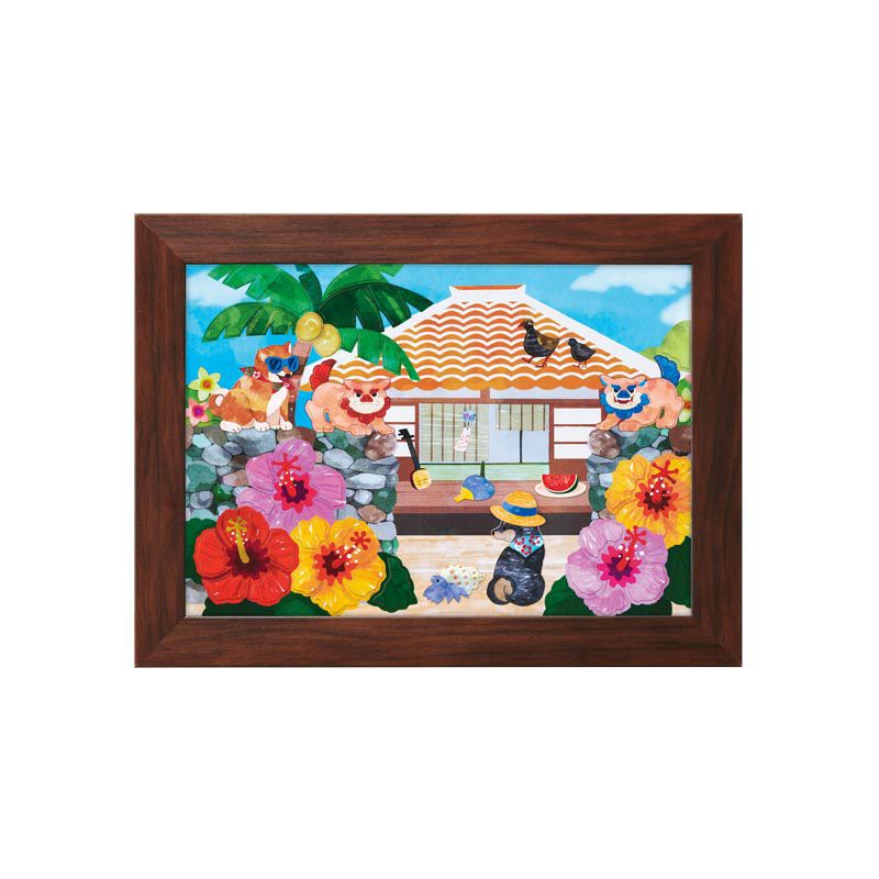 シールはり絵・犬の旅（沖縄）｜株式会社さくらほりきり