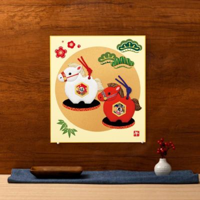 弘法大師稚児像の色紙(年代物)
