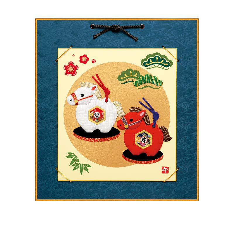 額装イメージ（波型色紙掛）