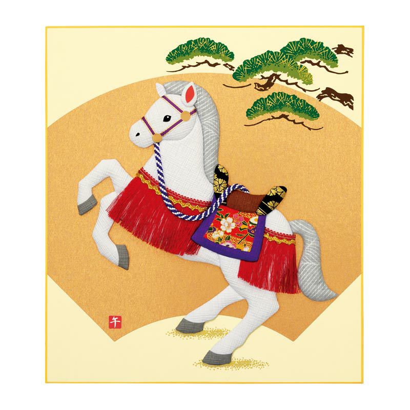 専用ページ【ハガキサイズ】開運絵画 金のなる木 馬  親子 大吉数入り オーダーメイドネームアート ハガキサイズ / 木製額 スペシャル