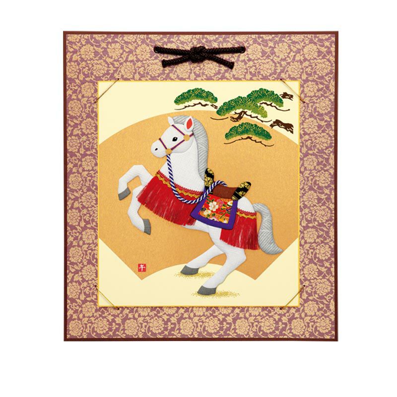 額装イメージ（どんす色紙掛（エンジ））