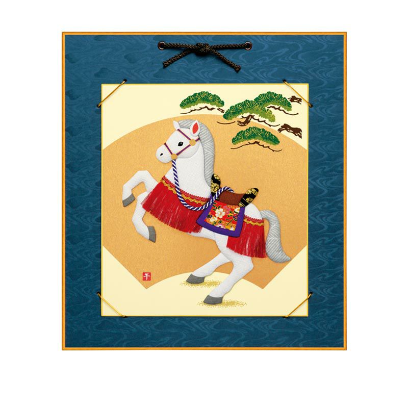 額装イメージ（波型色紙掛）