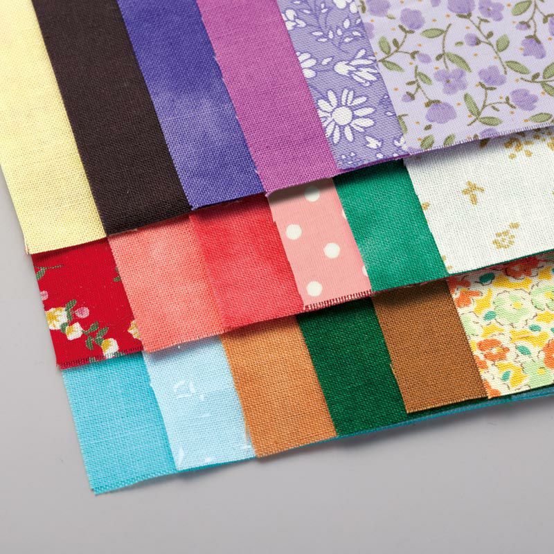 きめこみやすい素材のコットン布を18枚使用