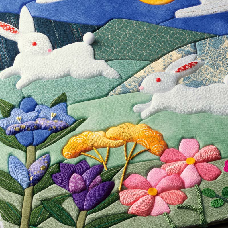 パッチワークキルト風の立体感のある仕上がり