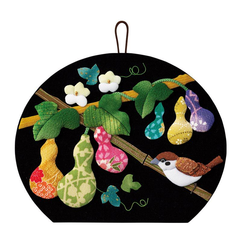 ネット限定お買い得商品 - ショップチャンネル 押絵飾り・花歳時記（六瓢箪と雀）｜株式会社さくらほりきり その他