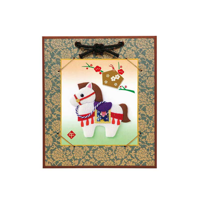 額装イメージ（1/4どんす色紙掛（紺））