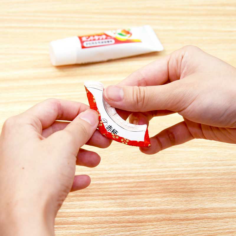 大きめのパーツでくるみやすい