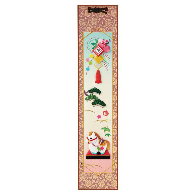 額装イメージ（どんす短冊掛（エンジ））