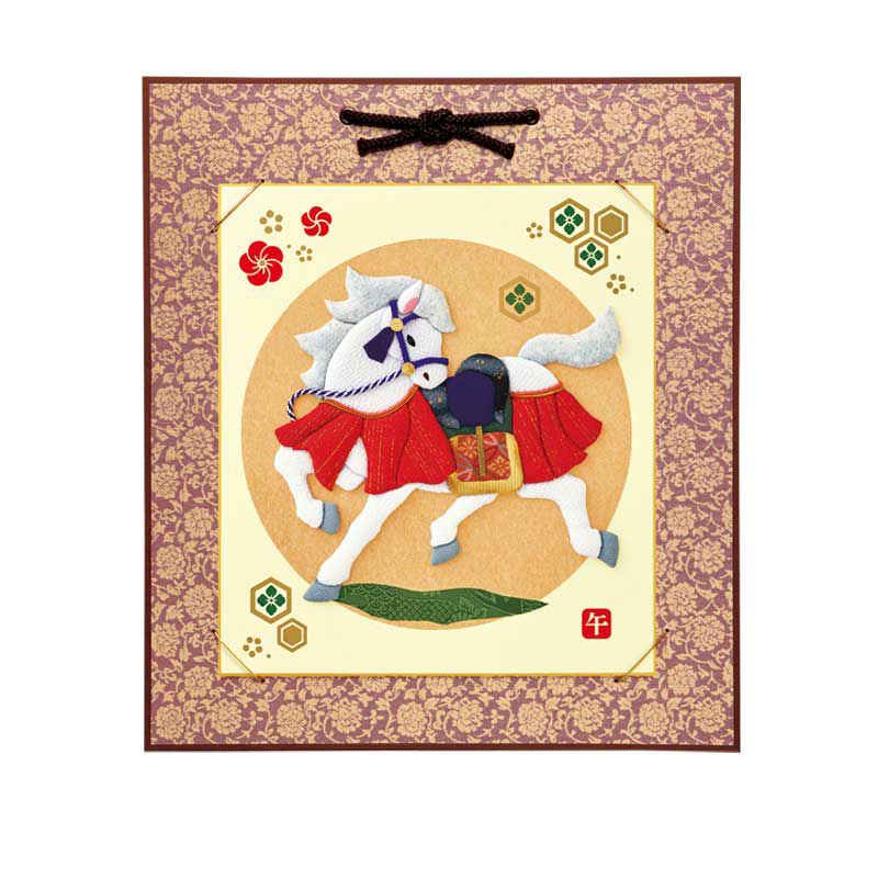 額装イメージ（どんす色紙掛（エンジ））