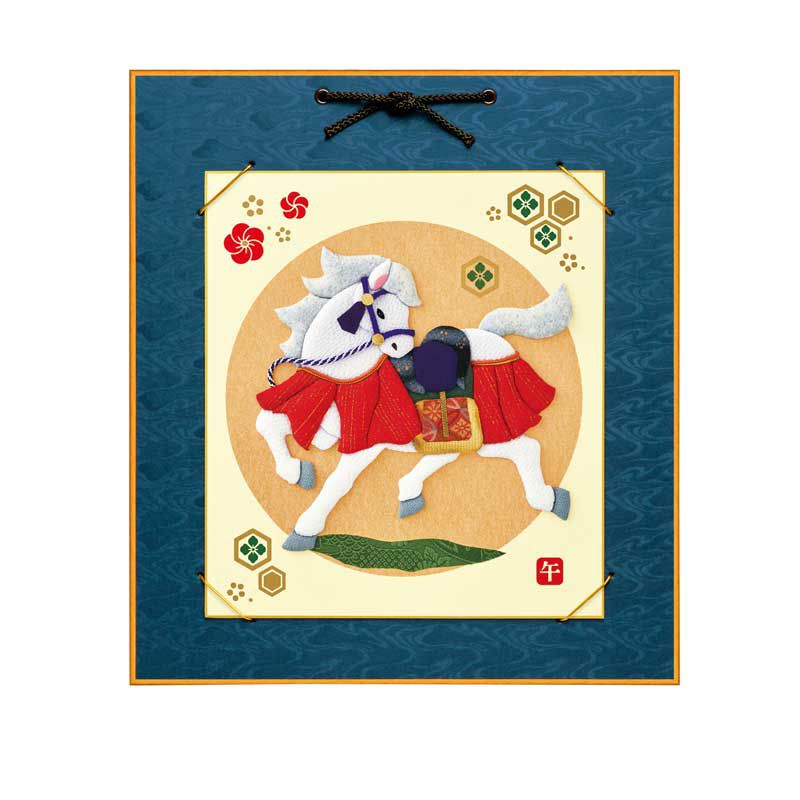 額装イメージ（波型色紙掛）