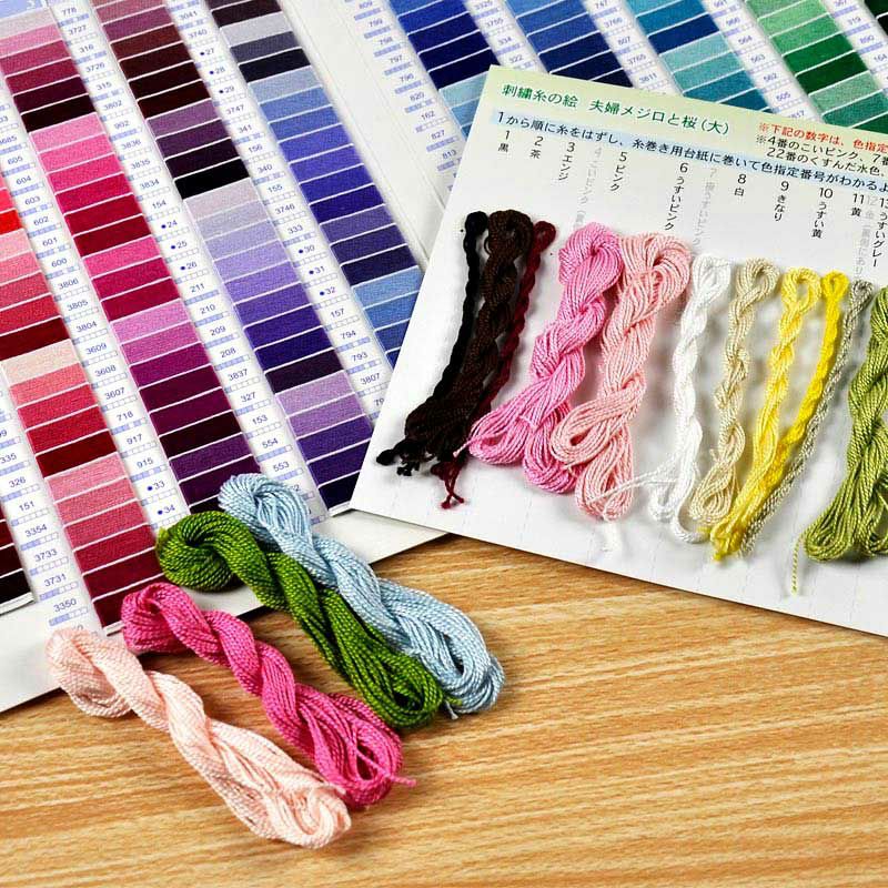 使用する刺繍糸は、刺繍の本場フランスから輸入されたもの