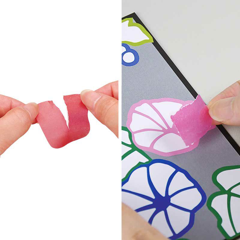 シールちぎりあ〜と・バラのしおり