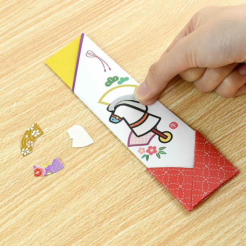 干支の絵柄部分は布を切って貼るだけで簡単に作れます