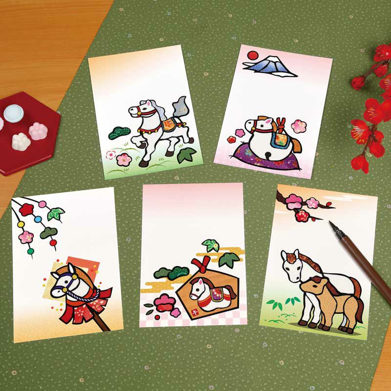 手作りの年賀はがきは、もらうと嬉しいと毎年大好評！